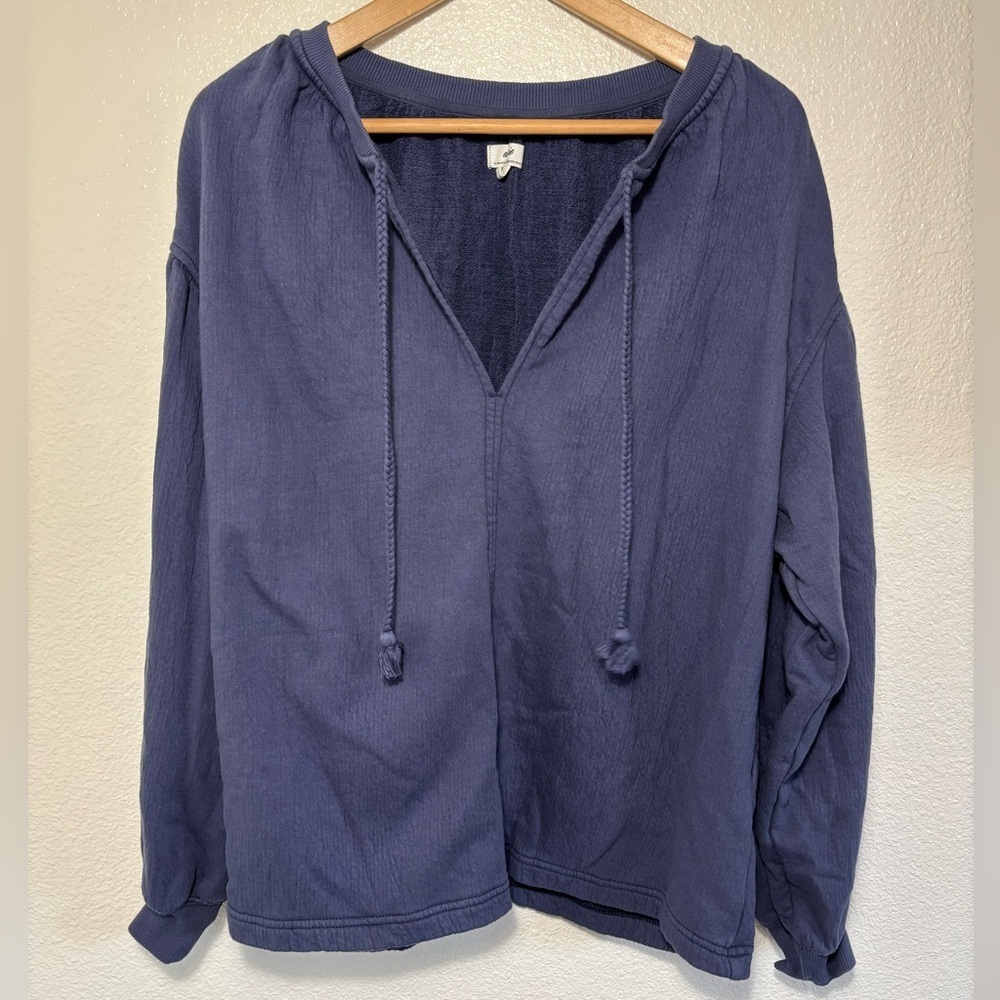 Aerie Easy Street Sweatshirt Washed Navy Size XS | relaxed fit | comfy | casual